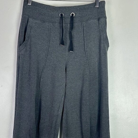NWT Athleta Women Sierra Wide Leg Center Seam Mid Rise Pants Heather Gray Size S - Picture 3 of 9